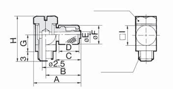 g Nipplo orientabile: M-UN Passaparete intermedio: M-E M x 0. Dado Dado Foro di mont.