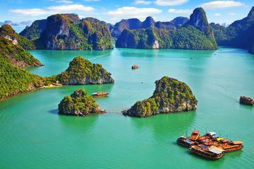Alla scoperta di Halong Bay la baia dove il drago scende in mare come ribattezzata dai Vietnamiti; la baia è stata riconosciuta come patrimonio dell umanità grazie alla sua straordinaria bellezza.