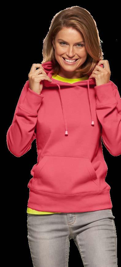 JN 051 Ladies Hooded Sweat S Giacca classica con cappuccio in felpa Cappuccio doppiato con cordino