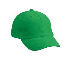 / / signal- green mint light-/ light-/ Cappello a 6 pannelli con superficie spazzolata 6 fori imbastiti per l aerazione 6 cuciture sulla visiera Fascetta antisudore imbottita in satin Chiusara in