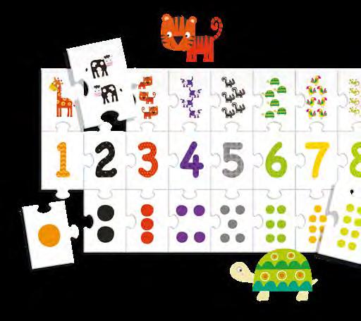 IT21093 3-6 anni 123 Puzzle Riconoscere i numeri e le quantità in sequenza!