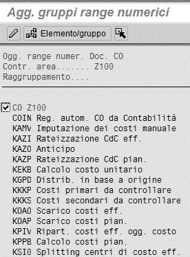 Documenti CO (gruppi operaz. e range num.