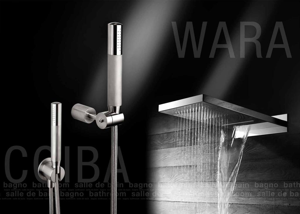 DOCCIA / SHOWER / DOUCE 0150 + 0400 Supporto orientabile + Doccetta Coiba Swivel support + Coiba hand shower Support orientable + Coiba douchette DOCCIA / SHOWER / DOUCE COIBA WARA 12 042 + 0400