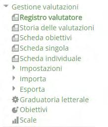 2. La scala di valutazione Moodle presenta di default alcuni tipi di scale di valutazione, associabili a varie attività. È possibile però creare delle scale di valutazioni personali.