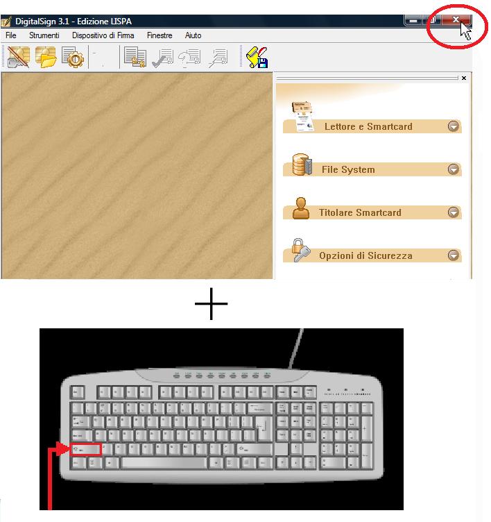 Fig. 10 In alternativa è possibile chiudere normalmente DigitalSign e attendere la scomparsa dell icona relativa al processo di DigitalSign presente in basso a destra sulla barra delle applicazioni