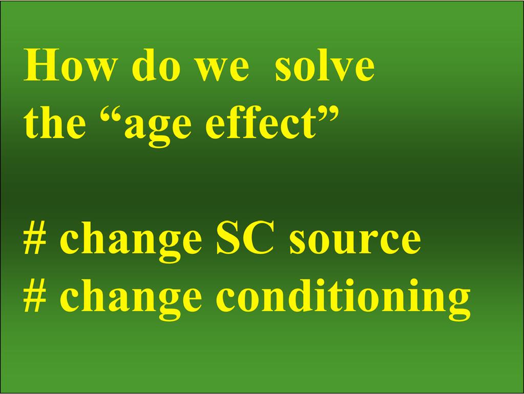 How do we solve the age effect #