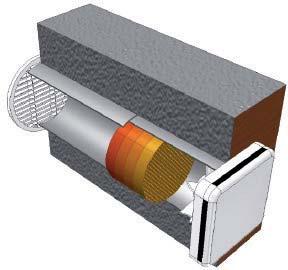 UR È un unità di Ventilazione Meccanica Controllata DECENTRLIZZT, con recupero di calore che non richiede la realizzazione un impianto di distribuzione dell aria con tubazioni e diffusori.