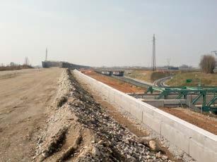 realizzazione di muri di sostegno per barriere di antirumore 4.