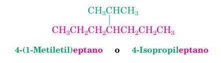 Alcani: nomenclatura 4-(1-Metiletil)eptano o