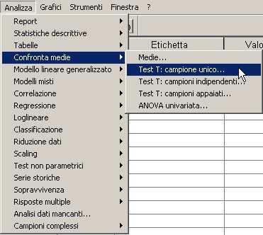 Esempio t un campione Con SPSS Statistiche per un campione pregiudizi N Deviazione Errore std. Media std.