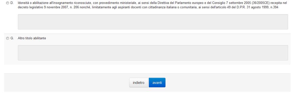 Altro titolo abilitante Nel caso in cui l abilitazione sia stata conseguita con diploma di didattica della musica, dichiara di possedere