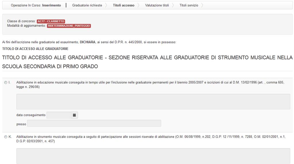 Per graduatorie di