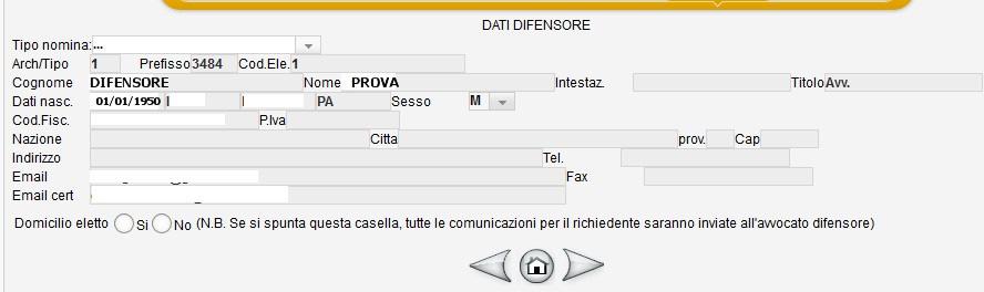 7. Passo 7: RIEPILOGO RICHIESTA. Controllare i dati inseriti. In caso di errore, tornare indietro con il relativo tasto freccia (riquadro rosso) e rettificare quanto inserito.