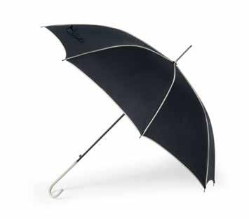 donna Woman umbrella Ombrello pieghevole oldable umbrella Materiali: pongee, ecopelle Colori: nero Ø cm 86 x 90 h stampa serigrafica 