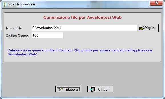 Pag. 10 All apertura della finestra, indicare il nome del file da generare ed il codice Icsc in uso all Ufficio. Premere il tasto. Il file verrà così generato e salvato nella cartella prescelta.