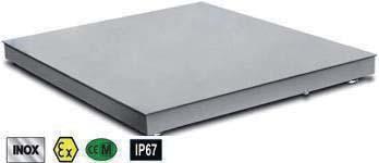 PIATTAFORMA 4 CELLE INOX Piattaforme di pesatura elettroniche in acciaio INOX a basso profilo con piano rimovibile. Celle di carico INOX IP68 di serie.