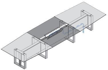 ELETTRIFICAZIONE TIPO 1 Multiprese Tutte le prese sono dotate di cavo di alimentazione con spina Schuko lunghezza 3 m. A Presa elettrica Schuko - UE TIPO 2 B n 2 prese RJ45 passanti cat.