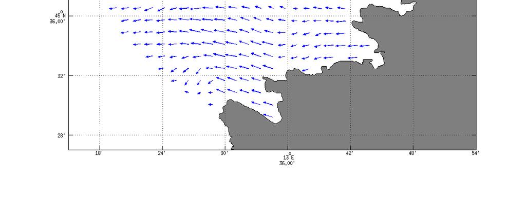 radar in blu Traiettorie osservate dei drifter in