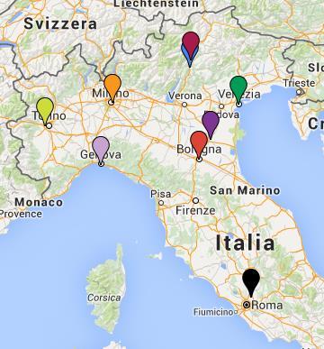 ARPA Lombardia, ARPA Piemonte, APPA Trento UniFE, UniGE, UniMI, UniVE, CNR-IIA, CNR-ISAC, Fondazione E. Mach.
