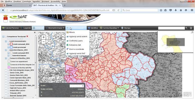 Servizio di WEBGIS 29 Utilizziamo gli Strumenti Avanzati per le