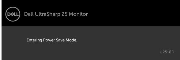 Quando il monitor accede alla Power Save Mode (modalità di risparmio energetico), viene visualizzato il seguente messaggio: Attivare il computer ed il monitor per accedere al menu OSD.