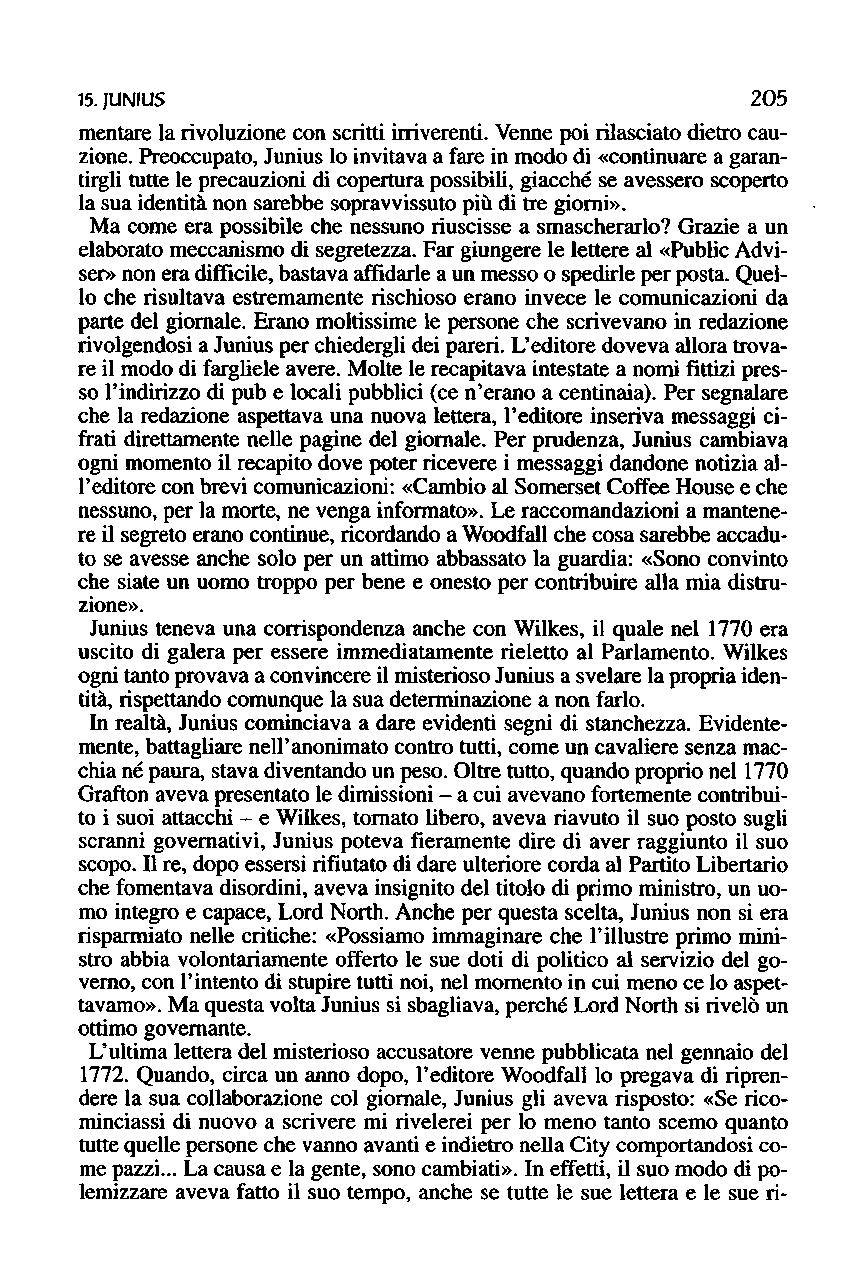 15. ]UNIUS 205 mentare la rivoluzione con scritti irriverenti. Venne poi rilasciato dietro cauzione.