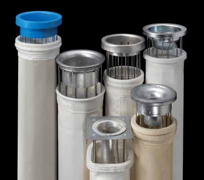 funzionamento del sistema filtrante: Cestelli per maniche: in acciaio al carbonio o in acciaio inossidabile, con zincatura, verniciati in cataforesi o con altri trattamenti che prevengono la