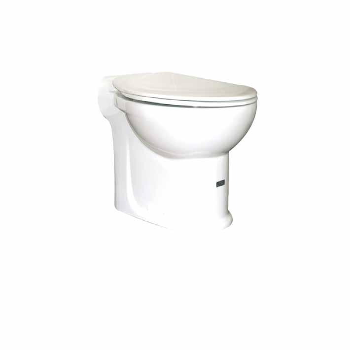 Saniflu 53 tronic novità Un WC all avanguardia, oltre ad essere dotato di un pulsante manuale di avvio, è dotato di una sensore a raggi infrarossi che attiva il programma di evacuazione