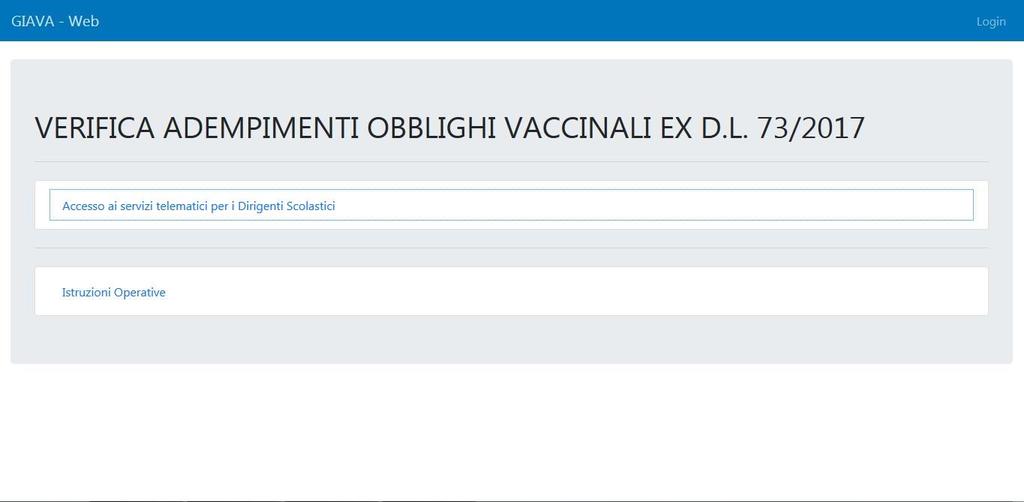 Figura 1 - Home page dei servizi Cliccando sul link Istruzioni Operative è possibile scaricare il presente file o i suoi successivi