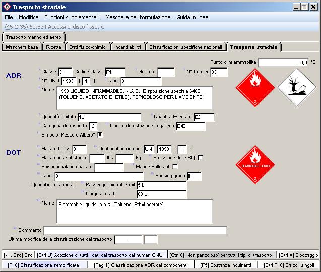 ( Modulo di documentazione per le miscele ai sensi del AwSV, Allegato 2, Numero 2).