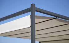Section frame roof 50x50 mm/ø19 mm Estructura acero pintado, color gris antracita, cobertura corredizo de polièster 180