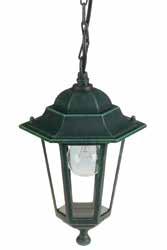 Outdoor lanterns molten aluminium, glass diffusers, porcelain lamp holder E27.