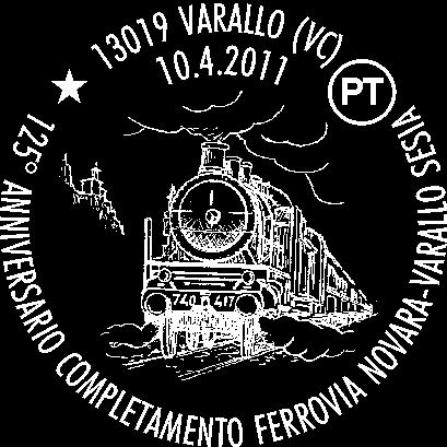 N. 374 RICHIEDENTE: Circolo Filatelico Valsesiano SEDE DEL SERVIZIO: c/o Stazione Ferroviaria, Piazza Marconi 13019 Varallo (VC) DT: 10/4/11 ORRIO: 10.30/16.