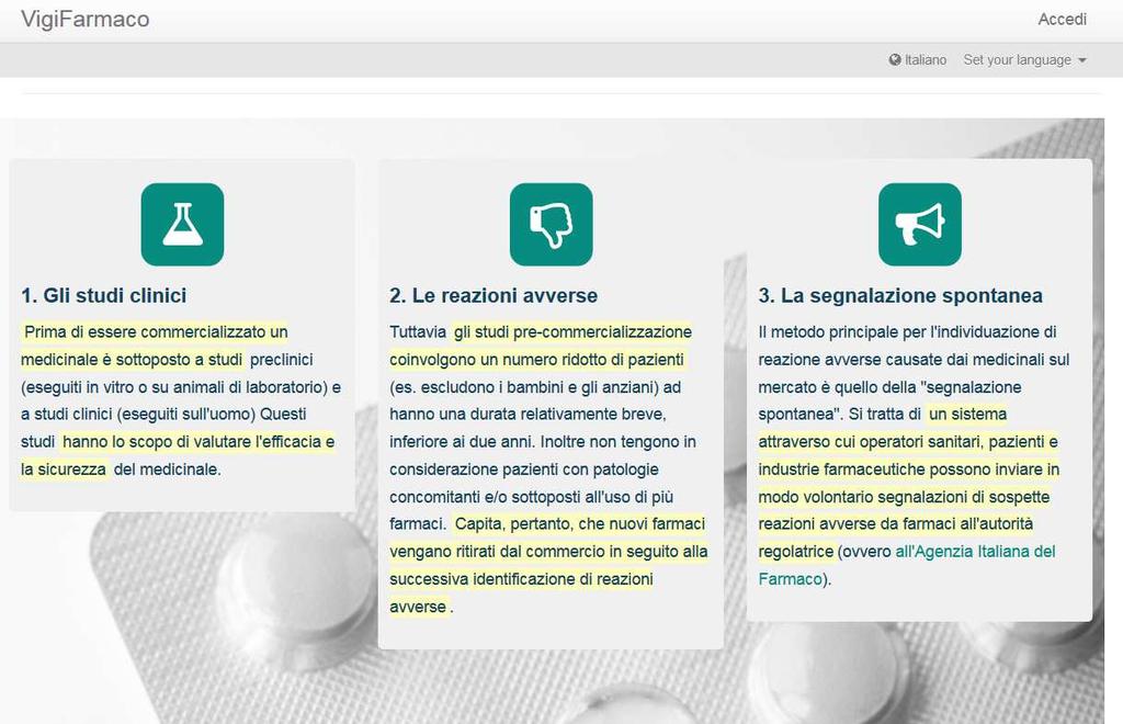 Pagina 1 di 10 Manuale d uso di VigiFarmaco: segnalazione online di sospette reazioni avverse a farmaci e vaccini INTRODUZIONE Perché vanno segnalate le reazioni avverse dei farmaci?