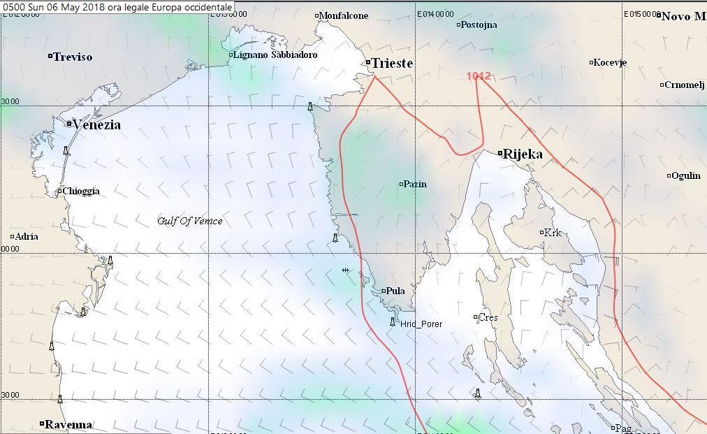 THE LOCAL WEATHER FORECAST (8) THE «SUGGESTED» ROUTE FOR A 40 FOOT BOAT Sunday 06 May 2018 05.00LT 06 MAGGIO 0500LT-0800LT FINISH 06 MAGGIO 2018 0500LT-0800LT GRADIENT WIND AT 1000 mt.