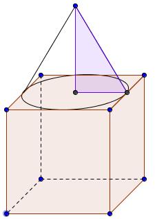 b S triangolo = = c 1 c = 4 = 6 cm i = ipotenusa triangolo = 4 + = 16 + 9 = 5 cm = r = S triangolo = 6 =,4 cm rel _ipotenusa i S base = πr =,4 π = 5,76π cm C base = πr =,4 = 4,8π cm 5 = 1 5 cono 1 =