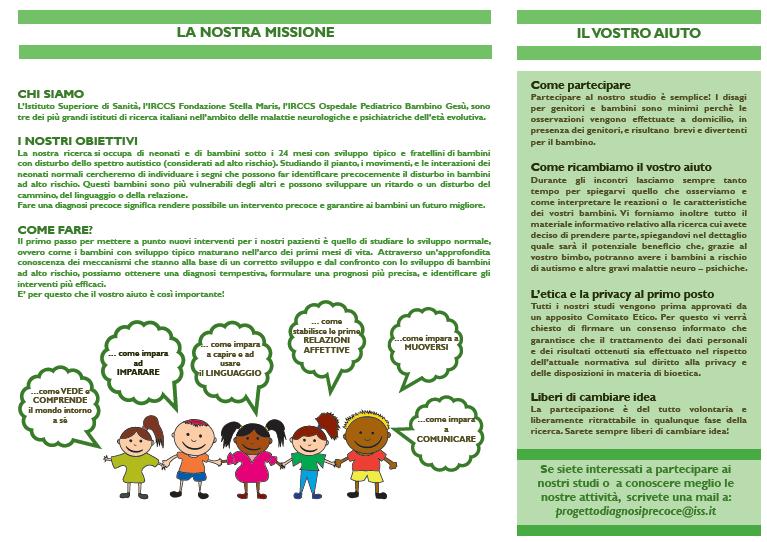 Progetto Diagnosi Precoce Coordinatore del progetto Dr.