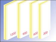 Minicelle Le versioni 80 e 100 mm sono disponibili in più di 200 dimensioni diverse e in 3 altezze con un modulo di ampliamento, in larghezza e Lunghezza, di 300 mm (con pannelli da: 300/600/900/).