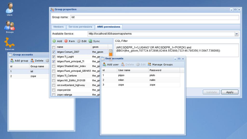 Portale di amministrazione Sviluppato usando il framework Accesso con autenticazione