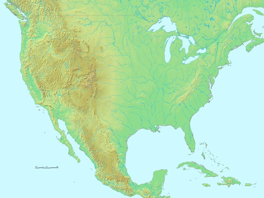 Gli aspetti geografici Gli USA possono essere divisi in tre fasce verticali: - La catena degli