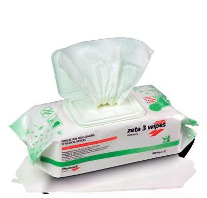 Clinical Disinfectant Profumazione Menta DISINFEZIONE SUPERFICI DELICATE DI DISPOSITIVI MEDICI zeta 3 wipes POP-UP ZETA 3 WIPES POP-UP sono salviette grandi e spesse impregnate con una soluzione