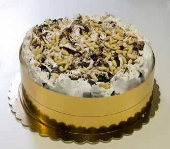 Cake white soft nougat with almonds and creamy milk cremino