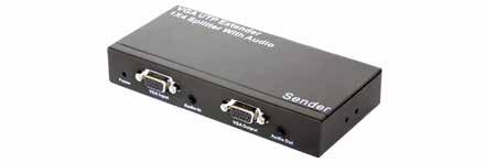 VGA WORLD SPLITTER VGA Con estensore di segnale video + audio su cavo ethernet (300m) Questo Extender/Splitter consente di trasmettere un segnale VGA con