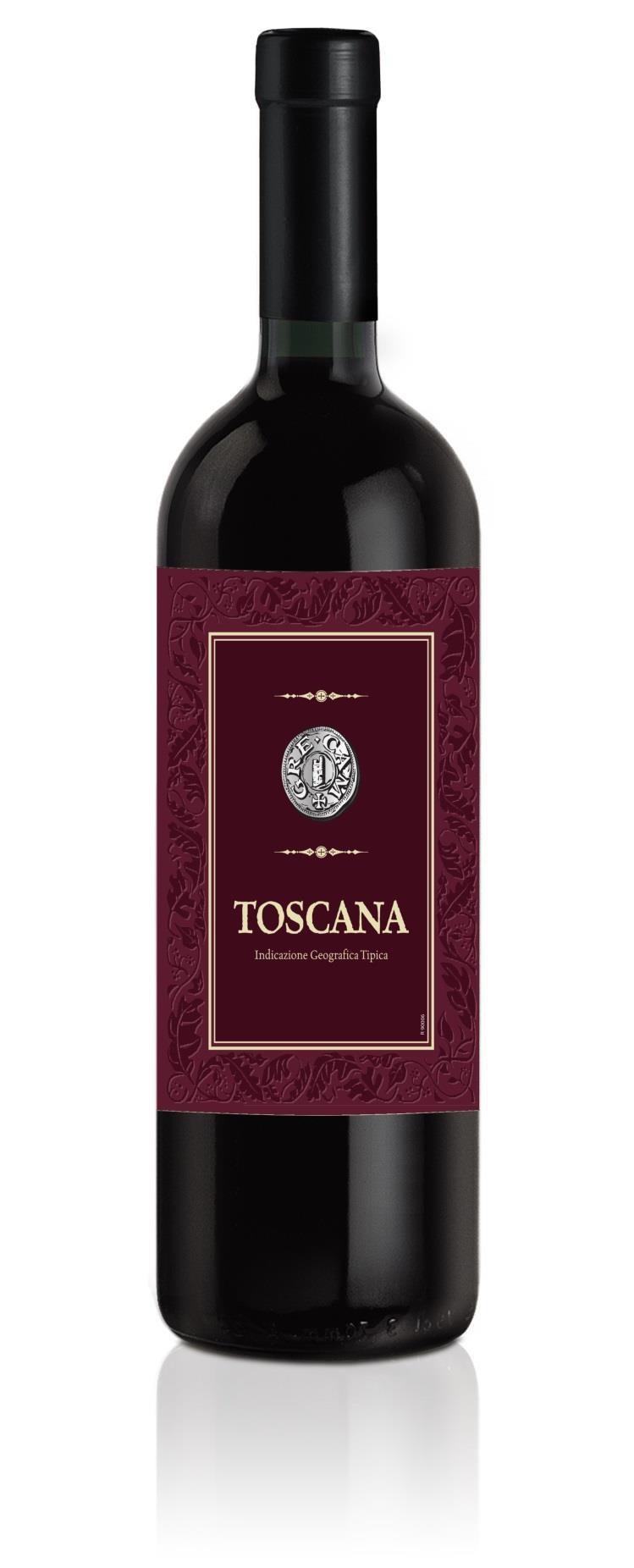 TOSCANA I.G.T. GRE.CAM Toscana I.G.T. Toscana Sangiovese 85% Ciliegiolo 15% Fine di Settembre / End of September In bottiglia In bottle 13,00 % 2,00 5,20 94 5000 piante / Ha 150 200 mt slm Vino dal