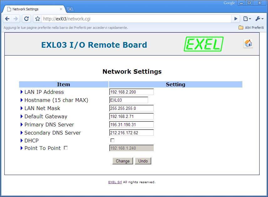 Per fare ciò, aprire un browser all indirizzo http://exl03 oppure http://19