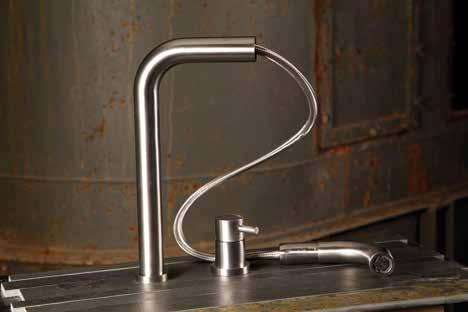 piano con canna girevole e doccetta estraibile Exposed set, swivel spout, hand shower TIDE Groupe sur