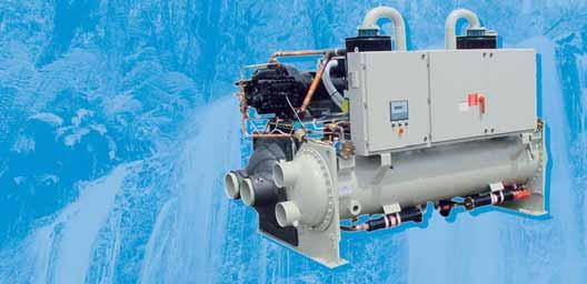 raffreddati ad acqua EWWD~BJYNN Potenze da 369 a 1050 kw. Compressore monovite modulante. Unità ad alta efficenza con evaporatore allagato: EER nominale fino a 5,8.