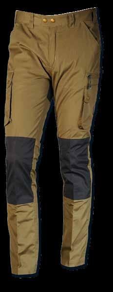Unlined hevy-duty poly-cotton blend trousers, waterproof and comfortable featuring elasticated patches for improved freedom of movement Multiple multipourpose pockets Available sizes 46 62 92285 HOSE