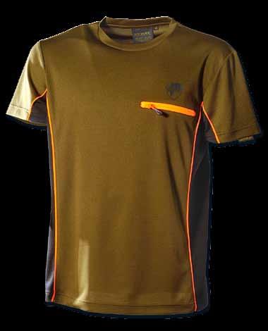 94074 T-SHIRT TECNICA T-shirt tecnica realizzata in confortevole e traspirante micro piquet con inserti in rete Taschino con