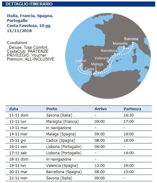 SPECIALE CROCIERA: TANGO ARGENTINO SUL MARE Partenza: Domenica 11 Novembre 11GIORNI/10NOTTI Itinerario: Savona, Marsiglia, Cadice,